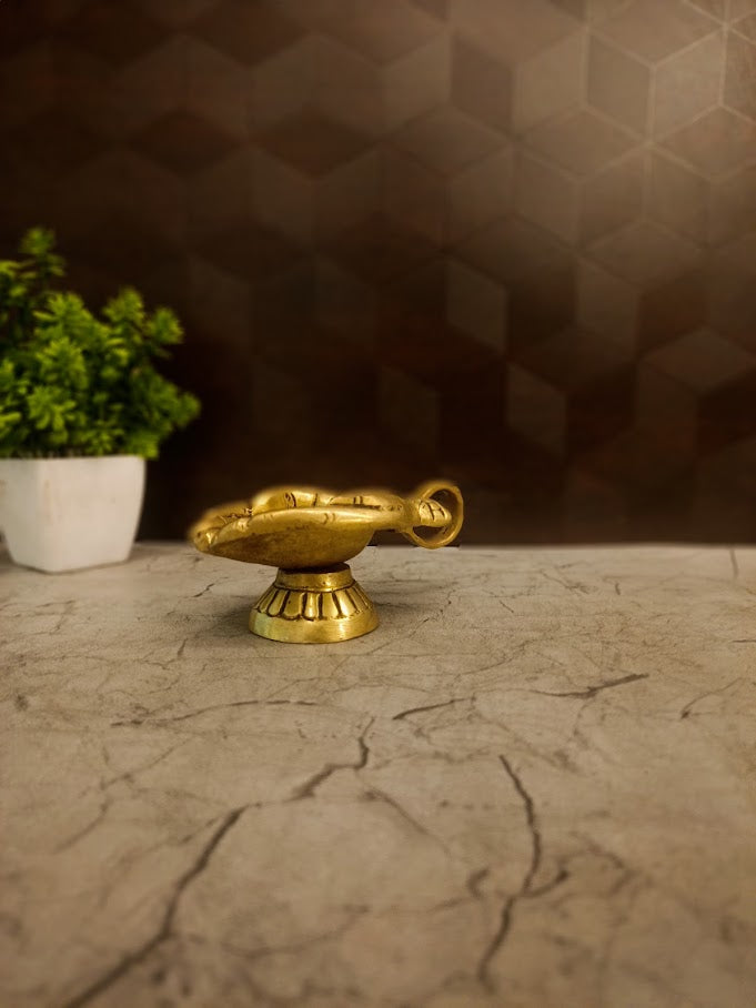 Premium Brass Two-Hand Aarti Deepam