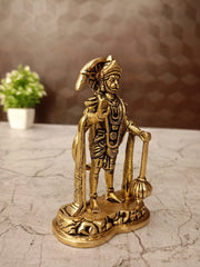 Premium Brass Blessing Hanuman Idol | Majestic Abhaya Mudra Anjaneya for Vastu & Supreme Protection