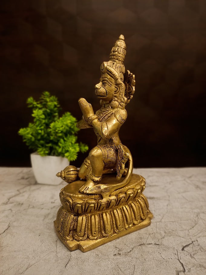 Buy Premium Antique Brass Hanuman Idol For Vastu Protection And Sacred Home Courage Decor Online