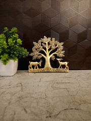Premium Brass Kalpavriksha Tree with Animals Wall Hanging | Divine Wish-Fulfilling Vastu Decor