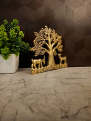 Premium Brass Kalpavriksha Tree with Animals Wall Hanging | Divine Wish-Fulfilling Vastu Decor