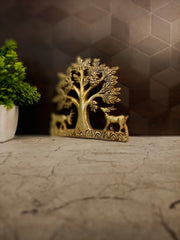 Premium Brass Kalpavriksha Tree with Animals Wall Hanging | Divine Wish-Fulfilling Vastu Decor
