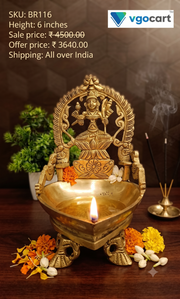 Premium Authentic Brass Kamakshi Deepam | Traditional Amman Vilakku for Vastu, Daily Pooja & Supreme Wealth