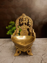Premium Authentic Brass Kamakshi Deepam | Traditional Amman Vilakku for Vastu, Daily Pooja & Supreme Wealth