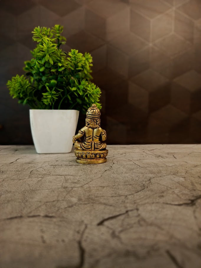 Premium Brass Lord Kuberar Idol | Supreme God of Wealth Statue for Vastu & Financial Abundance