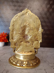Premium Big Brass Ganesha Diya | Majestic Vighnaharta Deepam for Vastu & Grand Pooja Decor