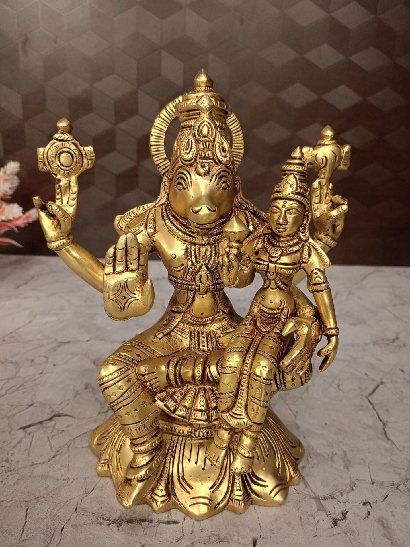 Premium Brass Superfine Lakshmi Hayagriva Idol | Divine Deity of Wisdom & Wealth for Pooja & Vastu