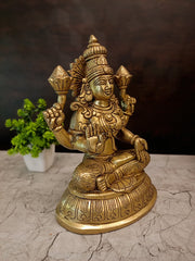 Exquisite Brass Mahalakshmi Idol | Traditional Goddess of Wealth for Vastu, Prosperity & Home Mandir