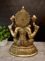 Exquisite Brass Mahalakshmi Idol | Traditional Goddess of Wealth for Vastu, Prosperity & Home Mandir