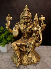 Majestic Brass Lakshmi Narasimmar Idol | Premium Protector Deity for Vastu, Fearlessness & Wealth