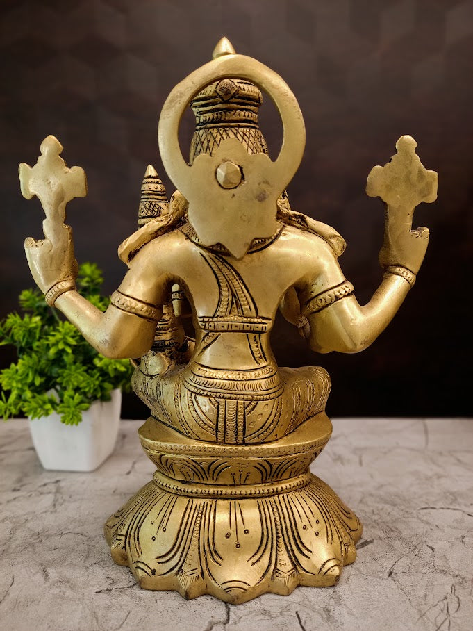 Majestic Brass Lakshmi Narasimmar Idol | Premium Protector Deity for Vastu, Fearlessness & Wealth