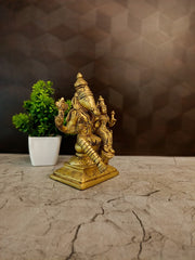 Premium Brass Lakshmi Hayagrivar Idol | Divine God of Wisdom & Wealth for Vastu & Academic Success