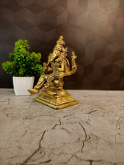 Premium Brass Lakshmi Hayagrivar Idol | Divine God of Wisdom & Wealth for Vastu & Academic Success