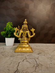 Premium Brass Lakshmi Hayagrivar Idol | Divine God of Wisdom & Wealth for Vastu & Academic Success