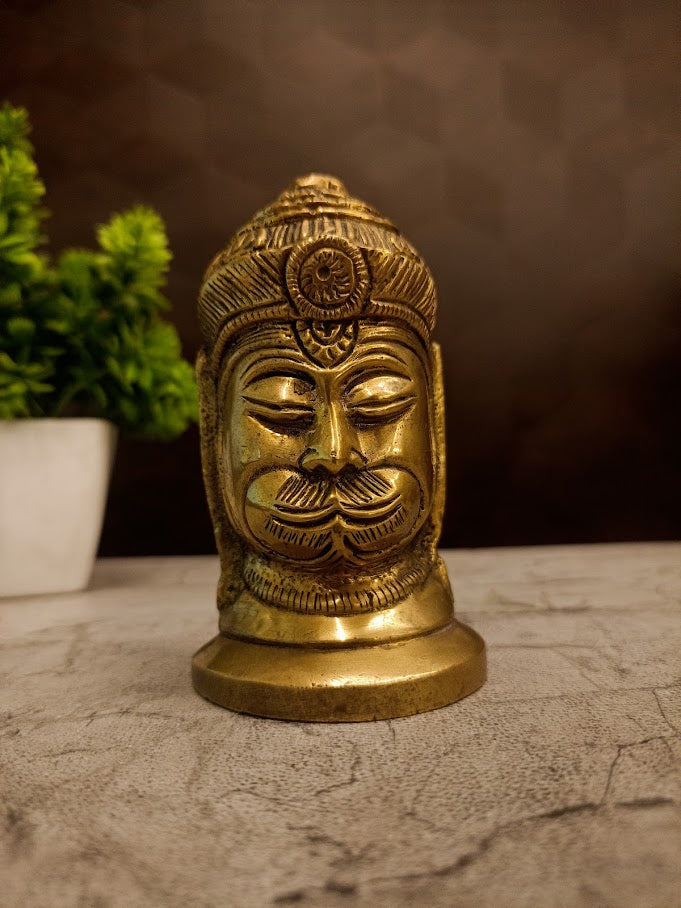 Buy Premium Antique Brass Lord Hanuman Face Sculpture For Vastu Protection And Wall Decor Online
