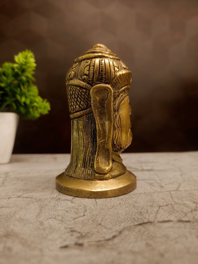 Buy Premium Antique Brass Lord Hanuman Face Sculpture For Vastu Protection And Wall Decor Online
