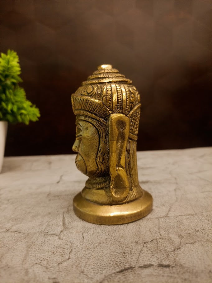Buy Premium Antique Brass Lord Hanuman Face Sculpture For Vastu Protection And Wall Decor Online
