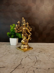 Premium Brass Mahishasuramardini Idol | Fierce Goddess Durga Statue for Vastu Protection & Ultimate Victory
