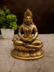Buy Premium Antique Brass Meditating Hanuman Idol For Vastu Peace And Sacred Home Decor Online