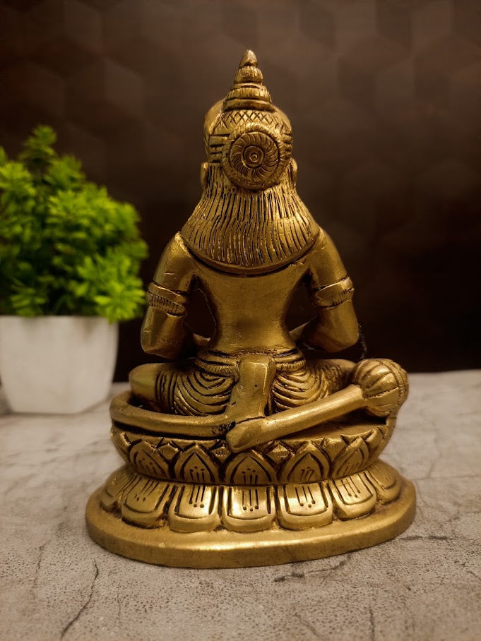 Buy Premium Antique Brass Meditating Hanuman Idol For Vastu Peace And Sacred Home Decor Online