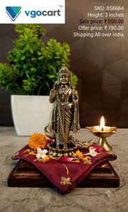 Premium Fine Art Brass Lord Murugan Idol | Majestic Karthikeya Statue for Vastu & South Indian Heritage