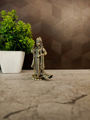Premium Fine Art Brass Lord Murugan Idol | Majestic Karthikeya Statue for Vastu & South Indian Heritage