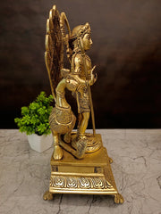Premium Brass Murugan with Peacock | Antique Kartikeya & Mayil Vahana Idol for Victory & Vastu