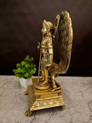 Premium Brass Murugan with Peacock | Antique Kartikeya & Mayil Vahana Idol for Victory & Vastu