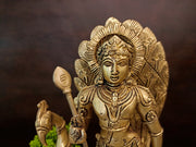 Premium Brass Murugan with Peacock | Antique Kartikeya & Mayil Vahana Idol for Victory & Vastu