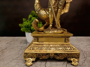 Premium Brass Murugan with Peacock | Antique Kartikeya & Mayil Vahana Idol for Victory & Vastu