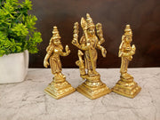 Divine Brass Murugan With Valli DeivanaiSupreme Trinity of Wisdom and Action for Vastu & Marital Harmony