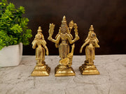 Divine Brass Murugan With Valli DeivanaiSupreme Trinity of Wisdom and Action for Vastu & Marital Harmony