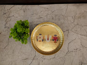 Handcrafted Brass Perumal Namam Print Plate | Vishnu Namavali Sacred Wall & Altar Decor