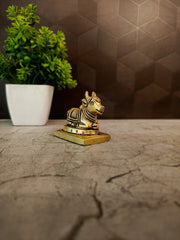Premium Brass Nandi Idol | Sacred Shiva Vahana Bull Statue for Vastu & Temple Devotion