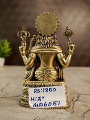 Premium Brass Fine Art Lakshmi Narasimhar Idol | Divine Protector & Wealth Deity Statue for Vastu & Pooja