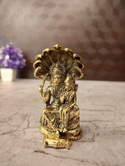 Premium Brass Fine Art Lakshmi Narasimhar Idol | Divine Protector & Wealth Deity Statue for Pooja & Vastu
