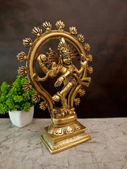 Divine Brass Fine Art Natarajar IdolSupreme Cosmic Dancer of Chidambaram for Vastu & Energy