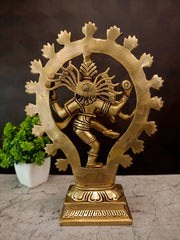 Divine Brass Fine Art Natarajar IdolSupreme Cosmic Dancer of Chidambaram for Vastu & Energy