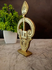 Premium Brass Om Vel | Sacred Kartikeya Spear with Pranava Mantra for Vastu & Protection