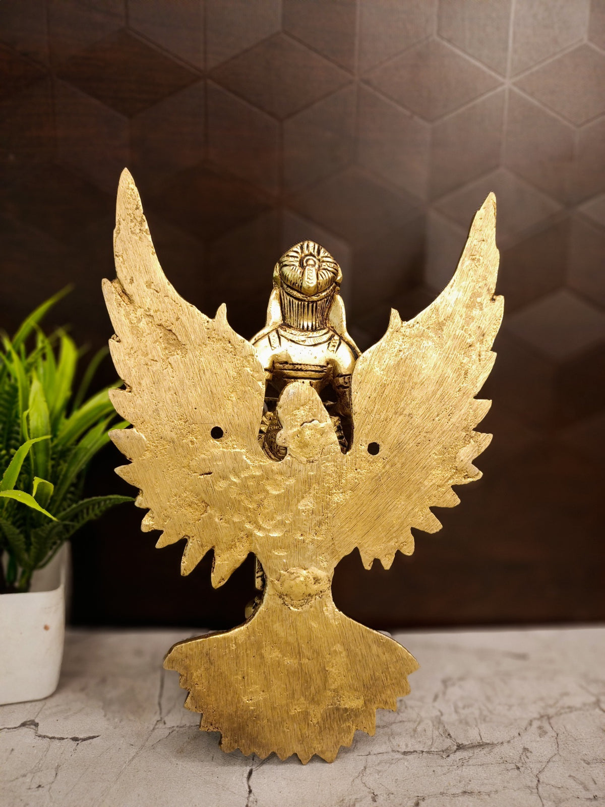 Premium Brass Pavai Diya Wall Mount | Traditional South Indian Maiden Lamp for Entryway & Vastu Decor