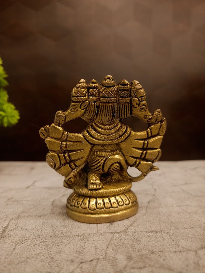 Buy Premium Heavyweight Brass Panchamukhi Hanuman Idol For Vastu Directional Shield And Sacred Home Decor