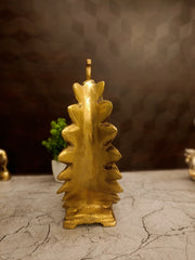 Majestic Brass Cascading Peacock | Antique Mayil Sculpture on Pedestal for Vastu & Luxury Home Decor