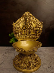 Premium Brass Perumal Diya | Divine Vishnu Namam Deepam for Vastu & Luxury Pooja Decor
