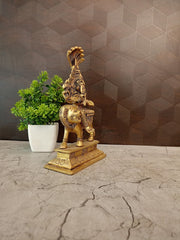 Premium Brass Goddess Prithiyankara Devi Idol | Fierce Lion-Faced Deity for Vastu & Ultimate Protection