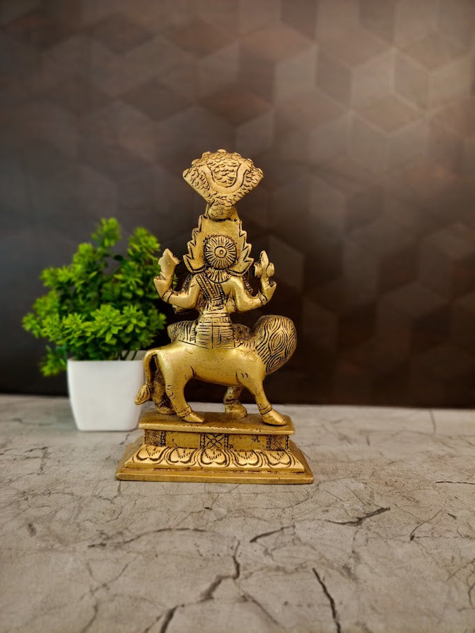 Premium Brass Goddess Prithiyankara Devi Idol | Fierce Lion-Faced Deity for Vastu & Ultimate Protection