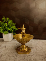 Premium Brass Pradosha Diya | Sacred Shiva Nandi Deepam for Vastu