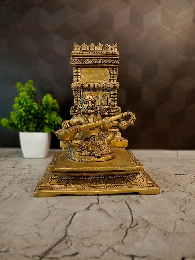 Premium Brass Sri Raghavendra Swamy Idol | Divine Mantralayam Guru Statue for Vastu & Spiritual Healing
