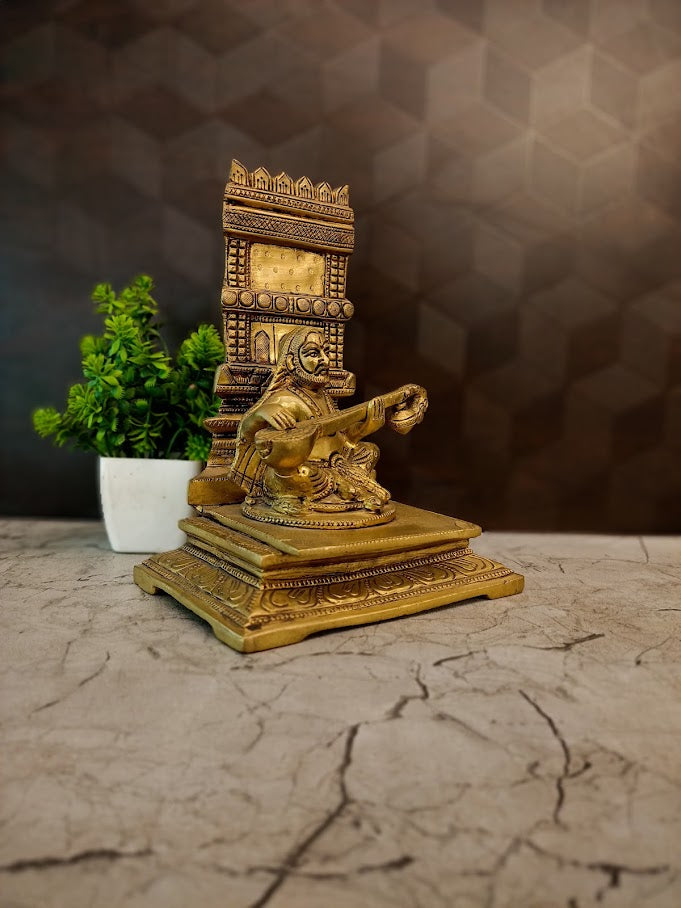 Premium Brass Sri Raghavendra Swamy Idol | Divine Mantralayam Guru Statue for Vastu & Spiritual Healing