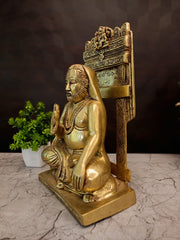 Grand Brass Sri Raghavendra Swamy Idol | Large Guru Rayaru Monument for Healing, Mandir & Mantralayam Devotion
