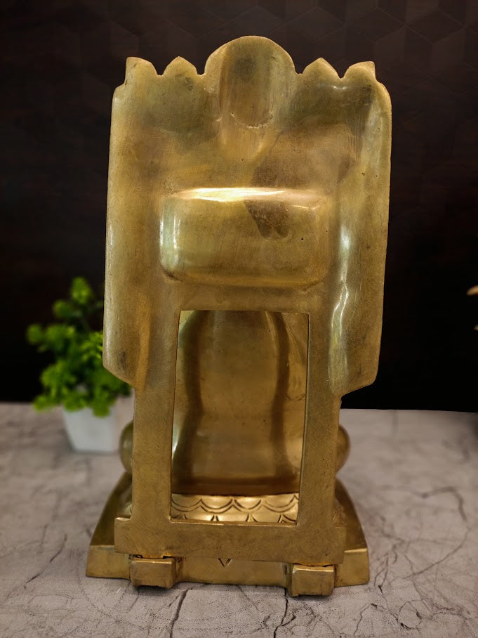 Grand Brass Sri Raghavendra Swamy Idol | Large Guru Rayaru Monument for Healing, Mandir & Mantralayam Devotion